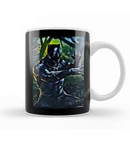 Black Panther Jungle Pose Kupa Bardak Porselen