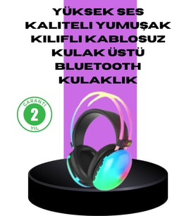 RGB Aydınlatmalı Kablosuz Bluetooth Oyuncu Kulaklığı