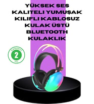 RGB Aydınlatmalı Kablosuz Bluetooth Oyuncu Kulaklığı