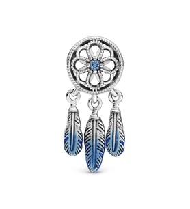 Nur Silver Mavi Geçişli Düş Kapanı Gümüş Charm NUR-BL00042