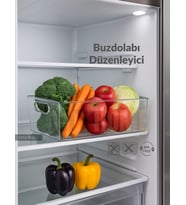 Buzdolabı İçi Düzenleyici Saklama Organizeri Bpa Free Düzenleyici Darbeye Dayanıklı 28X19X9 cm