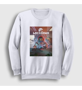 Presmono Unisex Beyaz Oyun Lockdown Protocol Sweatshirt 476868tt