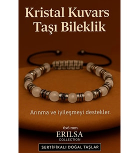 Sertifikalı Kristal Kuvars Taşı Bileklik 8x8 mm – Arınma Saflık ve Şifa Taşı (Çok Renkli)