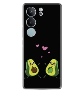 Vivo V29 Kılıf Silikon Desen Özel Seri Aşık Avokadolar 1642