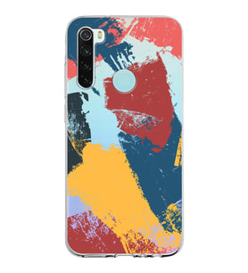 Xiaomi Redmi Note 8 Uyumlu Kapak Brushstroke Tasarımlı Şeffaf Silikon Kılıf