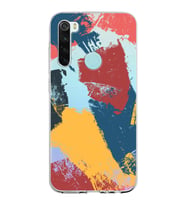 Xiaomi Redmi Note 8 Uyumlu Kapak Brushstroke Tasarımlı Şeffaf Silikon Kılıf