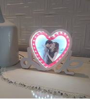 LOVE FOTOĞRAFLI SİHİRLİ AYNA BEYAZ