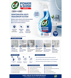 Cif Power&Shine Ultra Hijyen Banyo Temizleyicisi 750 ml