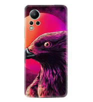 Infınix Note 12 Kılıf Silikon Desen Özel Seri Red Eagle 1752