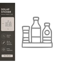 Soslar Mat Gri Dekoratif Folyo Sticker 14x14 cm