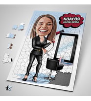 Kişiye Özel Hediye 240 Parça Kadın Kuaföre Özel Karikatürlü Puzzle