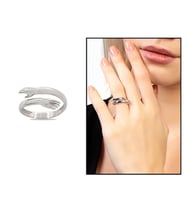 Anne-Bebek Eli Detaylı Silver Renk Free Size 925 Ayar Gümüş Kadın Yüzük (Çok Renkli)