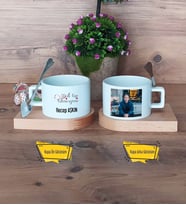 Acil Tıp Teknisyeni ATT Kupa Bardak Ahşap Altlıklı Kısa Fotoğraflı Acil Tıp Teknisyenleri Günü Hediyesi