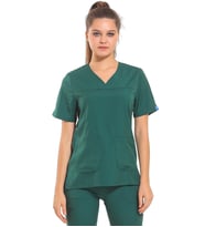 JANET- Kadın Likralı Yeşil Medikal Üst (Karışık)