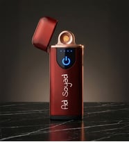 Kişiye Özel İsim Baskılı Kırmızı USB Şarjlı Alevsiz Premium Çakmak
