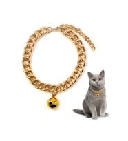 Metal Ayarlanabilir Zincir Kararmaz Zilli Gold 28Cm Kedi Küçük Irk Köpek Kolye