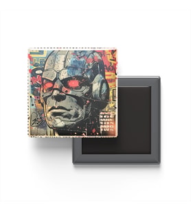 Darkseid - Baskılı Buzdolap Magneti Kare - 9x9 cm