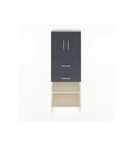Hyperion Dolap 3 Raflı 2 Çekmeceli 2 Kapaklı 60x44x163 Aytaşı-Antrasit