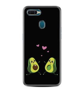 Oppo A5S A15 A16 A54 A55 A73 A74 Kılıf Desemli Silikon Aşık Avokadolar 1642