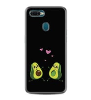 Oppo A5S A15 A16 A54 A55 A73 A74 Kılıf Desemli Silikon Aşık Avokadolar 1642