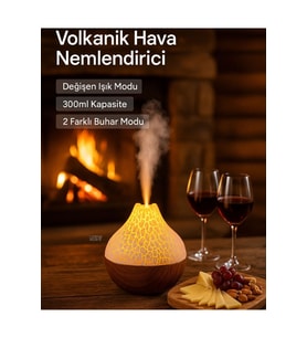 Renk Değiştiren Yanardağ Hava Nemlendirici Buhar Makinesi