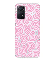 Redmi Note 12 Pro 4G Uyumlu Kalp Desenli Şeffaf Telefon Kılıfı