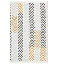 Makine Kaymaz Yıkanabilir Beyaz Geometrik Jüt Salon Mutfak Halısı Koridor Halısı Yolluk 19 white bla