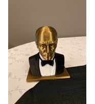 Riva Self Atatürk Büstü Özel Tasarım Gold Siyah Biblo Heykel 3D
