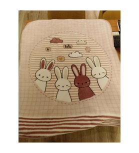 Özdilek Hello Rabbıt Bebek Battaniyesi (100x120)-Pembe