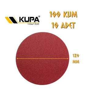 Kupa Yuvarlak Cırt Zımpara 180 mm - P100 Kum - 10 Adet