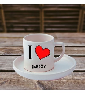 I Love Memeleket Türk Kahve Fincanı ve Altı 343611