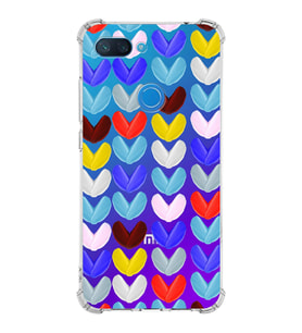 PrintiFy Xiaomi Mi 8 Lite Uyumlu Water Color 1 Baskılı Şeffaf Köşe Korumalı Antişok Kılıf