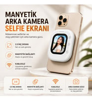 Manyetik Arka Kamera Selfie Ekranı 2.0 İnç Kablosuz Taşınabilir Vlog ve Video Çekim Ekranı