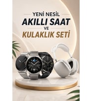 Yeni Nesil Sesli Görüşme Akıllı Saat ve Powerbank Çoklu Şarj Girişli Bluetooth Kulaklık Nabız Ölçer