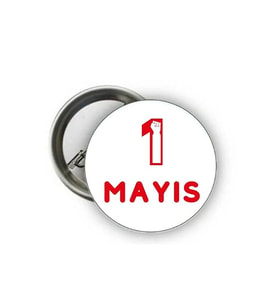 1 Mayıs Rozeti - İşçi Bayramı Rozetleri ( 20 Adet ) - Model 2 (Standart)
