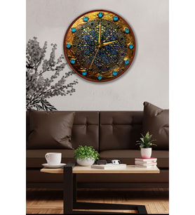 Vitray Duvar Saati - 29 cm