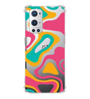 PrintiFy OnePlus 9 Pro Uyumlu Köşe Korumalı Renkli Desen Tasarımlı Şeffaf Silikon Kılıf