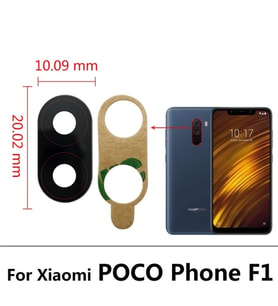Xiaomi POCOPHONE F1 Arka Kamera Camı Lens Yapışkanlı