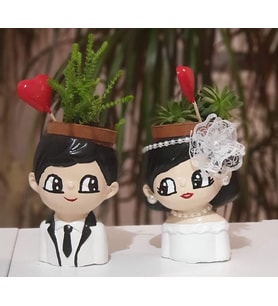 2 li Gelin Damat Çift Dekor