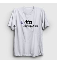 Presmono Unisex Beyaz Logo Anime Re Zero T-Shirt 543650tt (Beyaz)