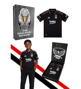 ORJİNAL LİSANSLI ADİDAS BEŞİKTAŞ FORMA 25-26 SEZON SİYAH ÇOCUK FORMASI UV KUTU HEDİYELİ