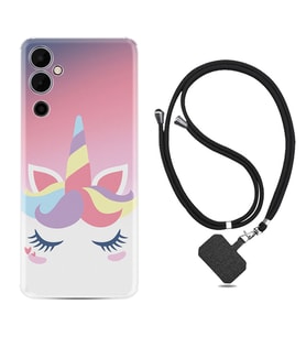 Tecno Pova 4 Kılıf Silikon Boyun Askılı İpli Desenli Silikon Sweety Unicorn 1737