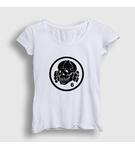 Presmono Kadın Beyaz Logo V2 Müzik Death In June T-Shirt 503638tt (Beyaz)