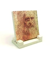 Otoportre (Leonardo Da Vinci, 1512)Baskılı Doğaltaş Masaüstlük