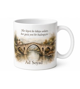 Eski Köprüler Temalı Baskılı Kupa Bardak Nostaljik Hediye