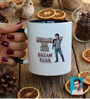 Kişiye Özel Karikatürlü Babaya Hediye Husband Dad Hero Kupa Bardak Babalar Günü Hediyesi