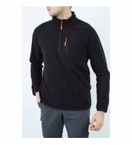 Alpinist Gamma Yarım Fermuarlı Erkek Outdoor Polar (Siyah)
