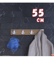 Modilayn ARI Serisi 4'lü Set (51,4x9,6 cm) 12 Kancalı Banyo Askısı  Ekstra Düzen ve Yer Tasarrufu