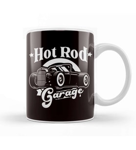 Hot Rod Garage Old American Cars Automobile Classic Engine Kupa Bardak Porselen
