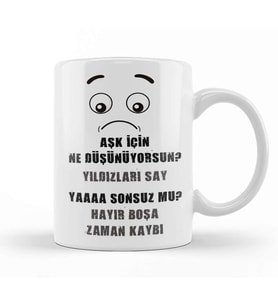 Komik Söz Aşk için Ne Düşünüyorsun Kupa Bardak Porselen